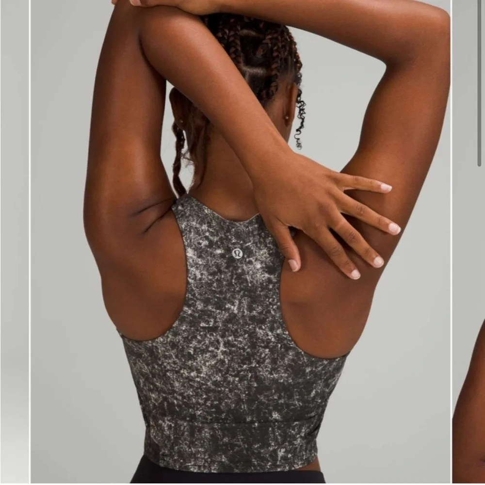 Lululemon Invigorate Training Tank Top Denim Wash Print White Opal 2
